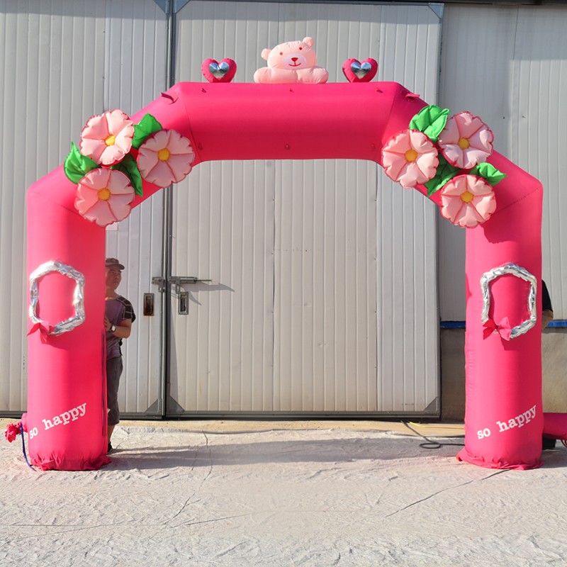 萧山粉色婚礼拱门